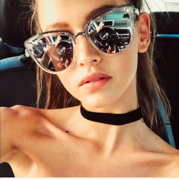 Quay Australia Mirrored Cat Eye Sunglasses - Picture 3 of 4